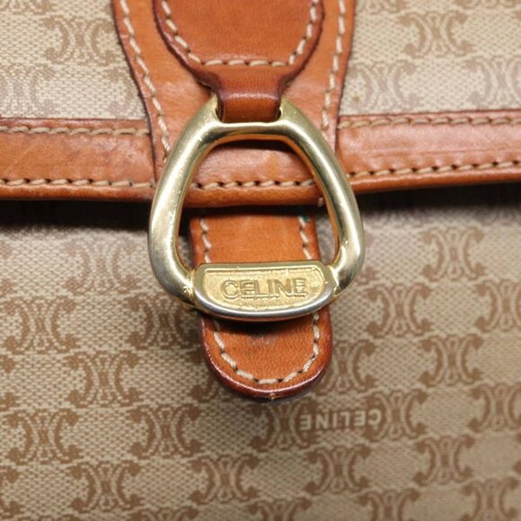 CELINE Macadam Canvas Shoulder Bag Beige Auth - Picture 8 of 16